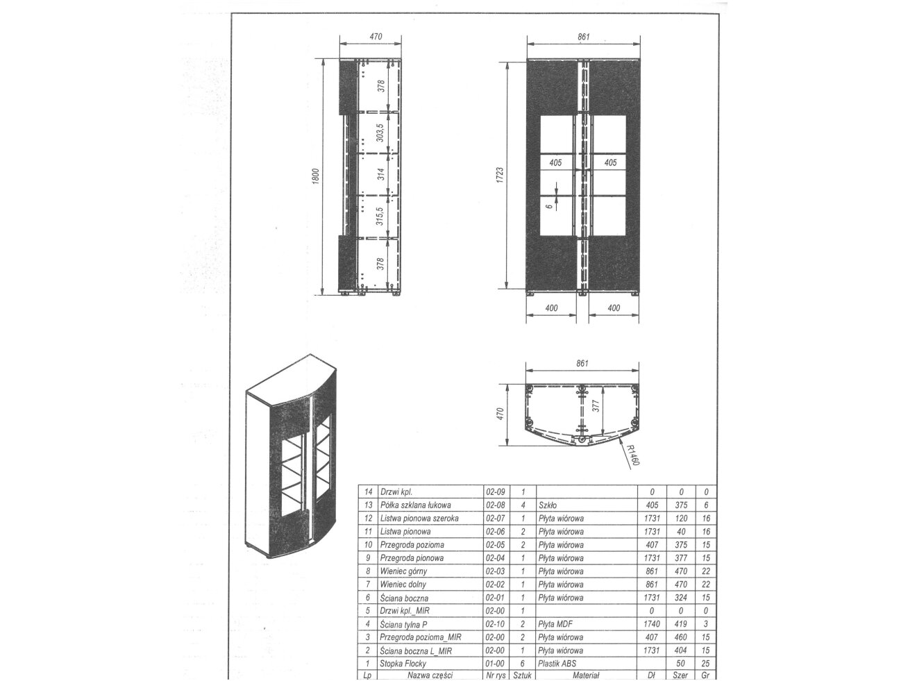 Vitrina MICHELLE 4 Vitrina MICHELLE 4