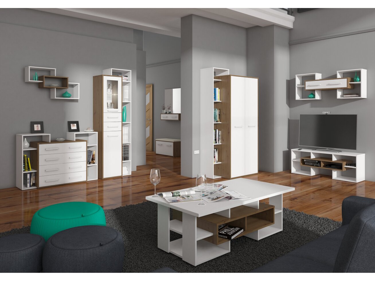 Vitrina su lentynomis RIO-27 2 Vitrina su lentynomis RIO-27 2