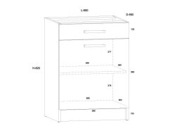 Apatinė spintelė KOR-05 S60-1SZ