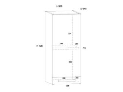 Viršutinė spintelė KOR-11 W30