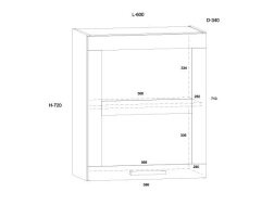 Viršutinė spintelė KOR-17 W60-PN