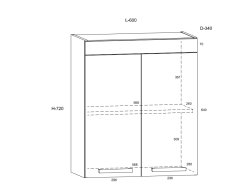 Viršutinė spintelė ROD-14 W60