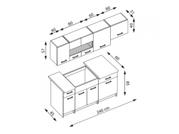 Virtuvės komplektas ALINA 240