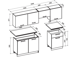 Virtuvės komplektas KATIA 220
