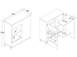 Vitrina JOHN II REG 4