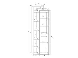 Vitrina su lentynomis RIO-26