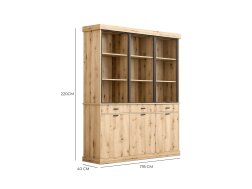 Vitrina L su komoda NISA