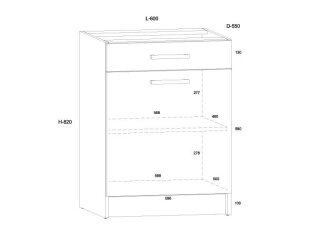 Apatinė spintelė KOR-05 S60-1SZ