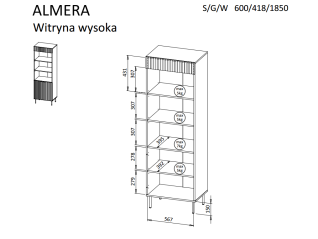 Vitrina ALMERA T3