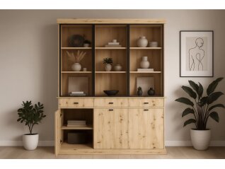 Vitrina L su komoda NISA