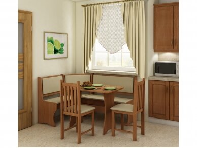 Virtuvės komplektas kampinis su kėdėmis 1