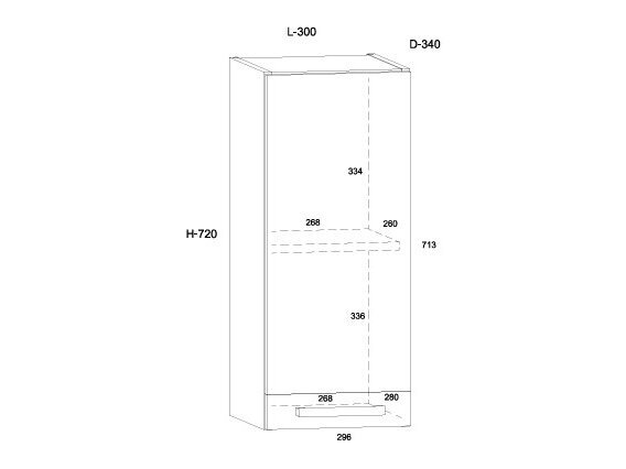 Viršutinė spintelė KOR-11 W30 4 Viršutinė spintelė KOR-11 W30 4
