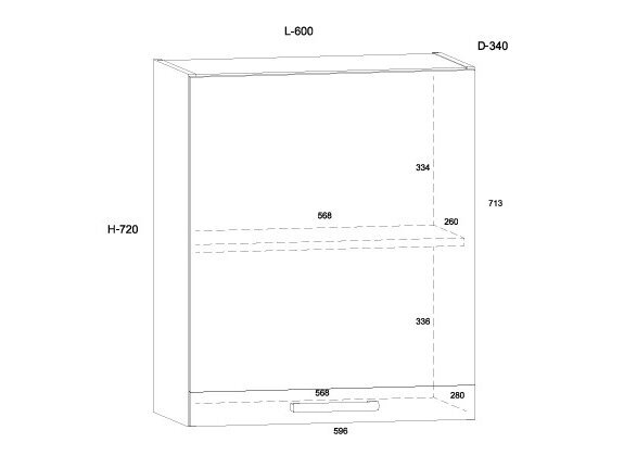 Viršutinė spintelė KOR-14 W60 4