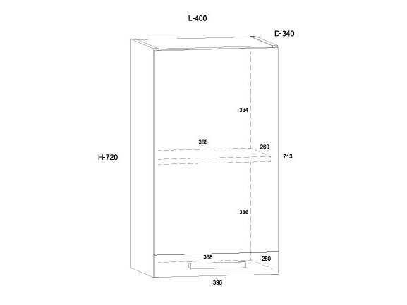 Viršutinė spintelė KOR-13 W40 4