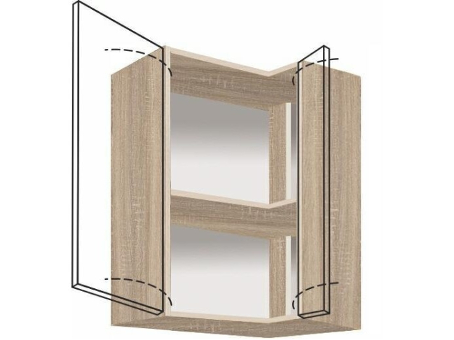 Viršutinė kampinė spintelė ECO-44G 1