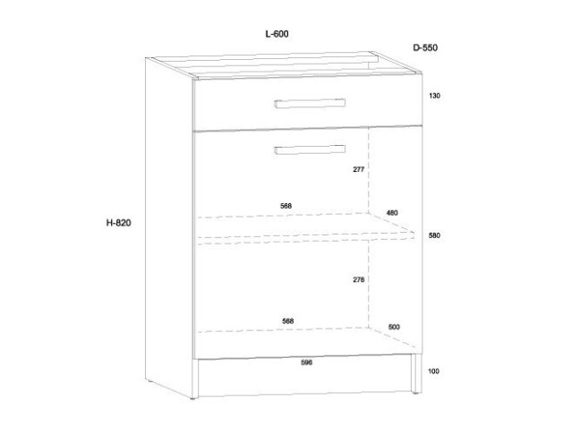 Apatinė spintelė KOR-05 S60-1SZ 4