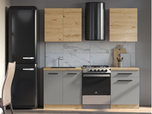 Virtuvės komplektas LANGEN WOOD BEIGE 200