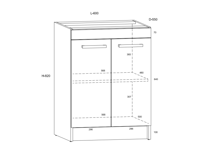 Virtuvės komplektas RODOS 1 1 Virtuvės komplektas RODOS 1 1