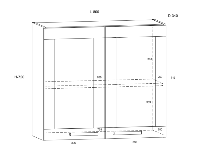 Virtuvės komplektas RODOS 2 1 Virtuvės komplektas RODOS 2 1