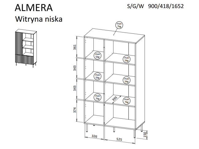 Vitrina ALMERA T4 4 Vitrina ALMERA T4 4