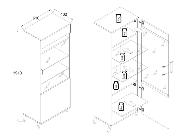 Vitrina JOHN II REG 2 1 Vitrina JOHN II REG 2 1