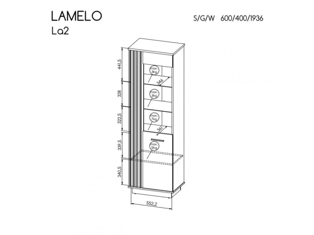 Vitrina LAMELO LA2 1 Vitrina LAMELO LA2 1