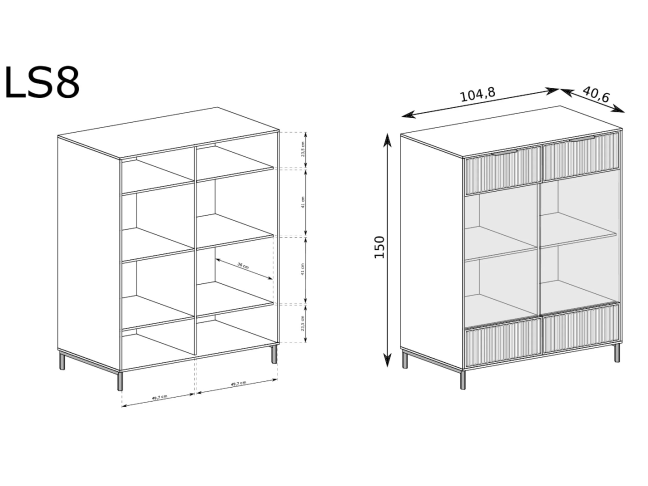 Vitrina LINKASTYLE LS8 1 Vitrina LINKASTYLE LS8 1