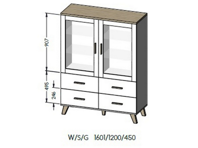 Vitrina LOTTA 2DS4 1