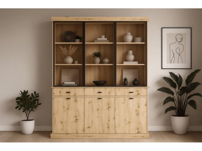 Vitrina L su komoda NISA