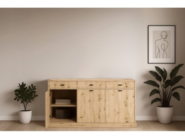 Vitrina L su komoda NISA 6