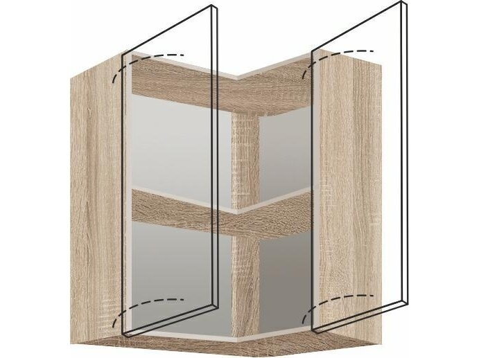 Viršutinė kampinė spintelė (60cm) ECO-54G 1 Viršutinė kampinė spintelė (60cm) ECO-54G 1