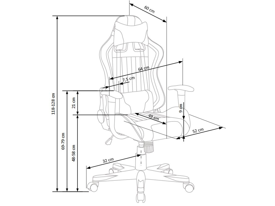 Žaidimų kėdė CAYMAN 8 Žaidimų kėdė CAYMAN 8
