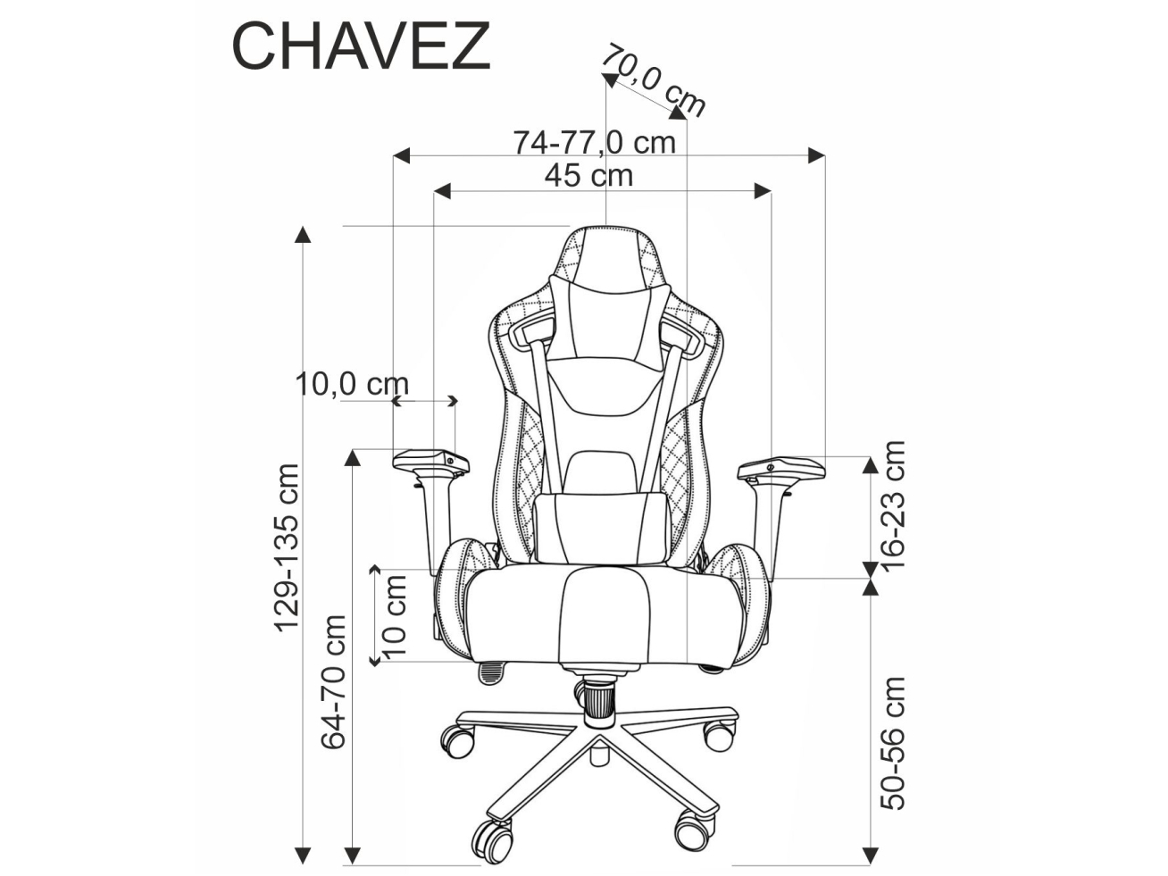 Ergonominė žaidimų kėdė CHAVEZ 12