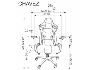 Ergonominė žaidimų kėdė CHAVEZ