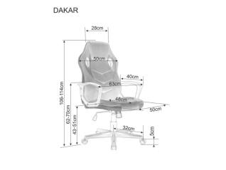 Žaidimų kėdė DAKAR