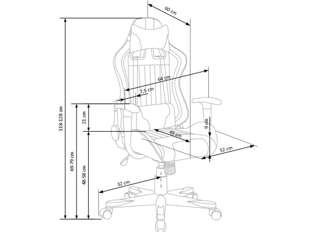 Žaidimų kėdė CAYMAN 8 Žaidimų kėdė CAYMAN 8