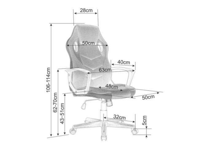 Žaidimų kėdė DAKAR 5
