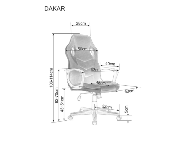 Žaidimų kėdė DAKAR 8