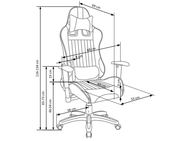 Žaidimų kėdė DEFENDER 2
