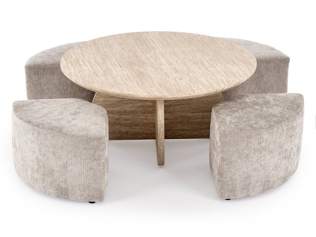 Žurnalinis staliukas su pufais NUGAT 1