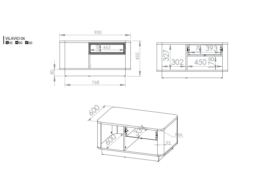 Žurnalinis staliukas VILAVIO 06 6