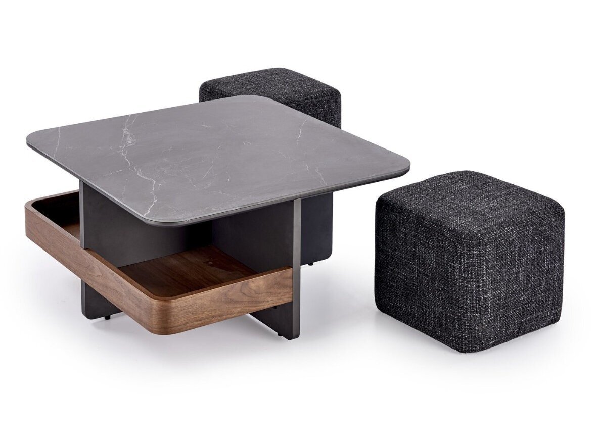 Žurnalinis staliukas su pufais VICKER 1