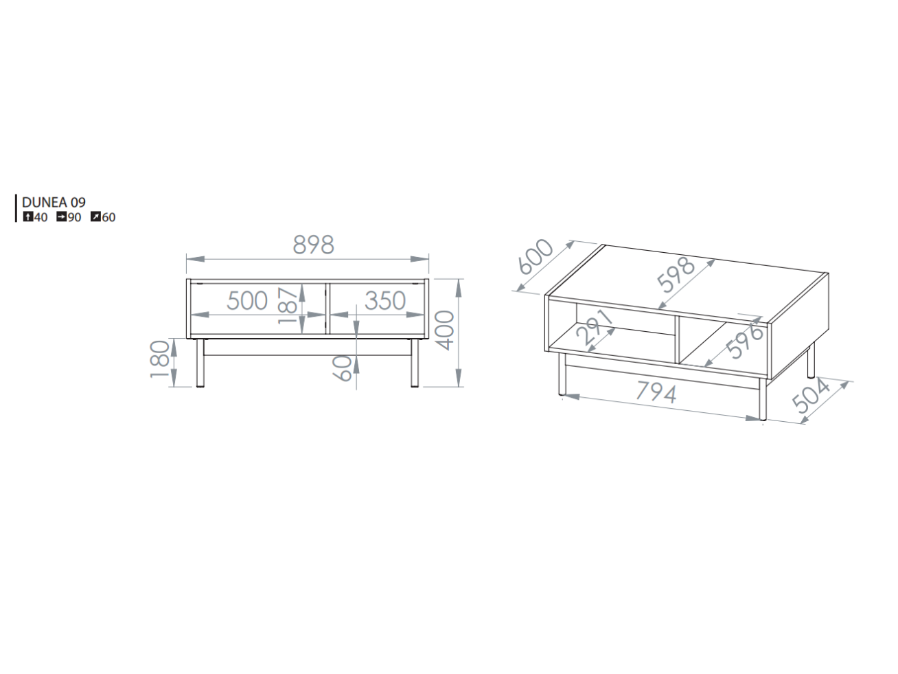 Žurnalinis staliukas DUNEA 09 7