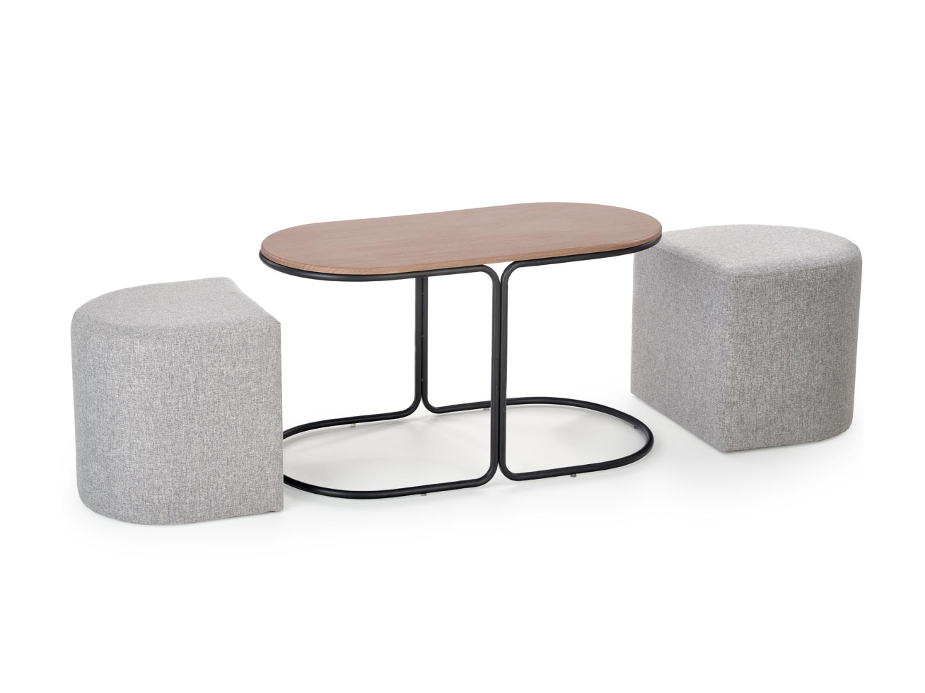 Žurnalinis staliukas su pufais PAMPA 4 Žurnalinis staliukas su pufais PAMPA 4