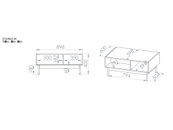 Žurnalinis staliukas DUNEA 09