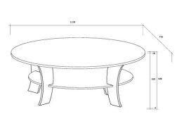 Žurnalinis staliukas ECLIPSE 3/D