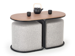 Žurnalinis staliukas su pufais PAMPA