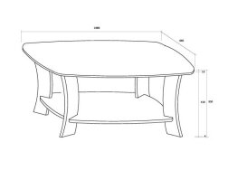 Žurnalinis staliukas VENUS 3/D