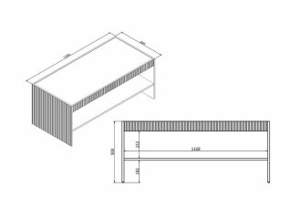 Žurnalinis staliukas PAXOS LAW-1