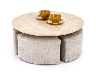 Žurnalinis staliukas su pufais NUGAT